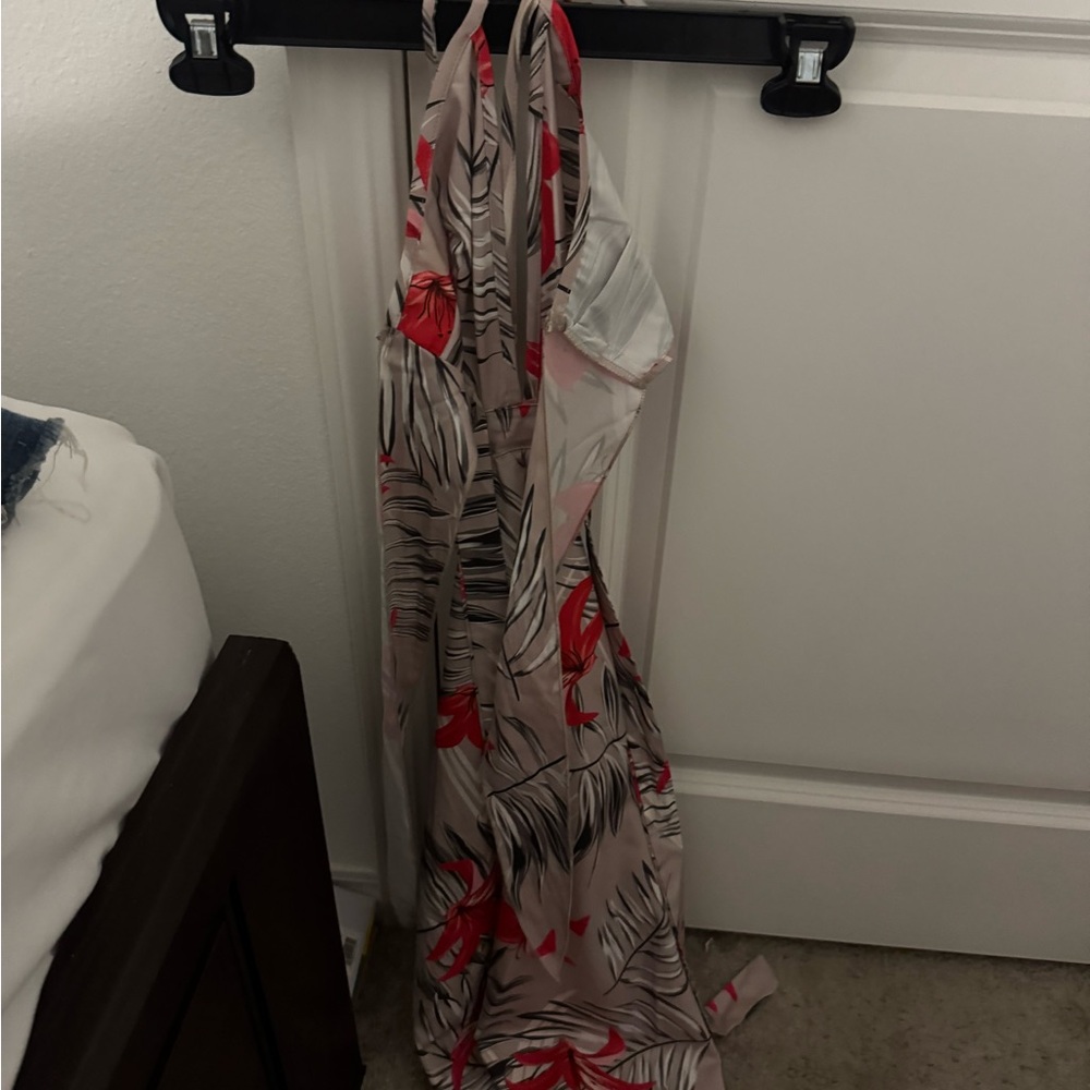 Tropical Print Maxi Dress